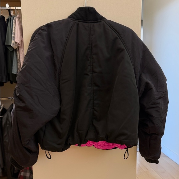 Anthropologie Black Bomber Jacket - Picture 3 of 3
